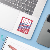 Sticker ORD Airport Chicago (Ordinateur portable avec iPhone)