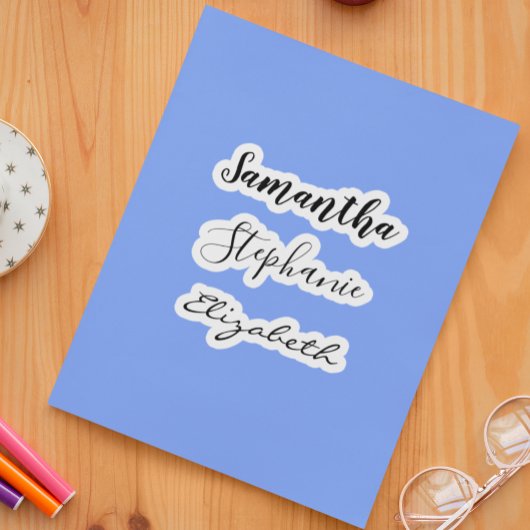 Sticker Ordinateur portable 3 Nom Isolé Tumbler Decal