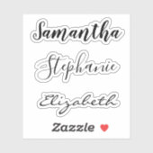 Sticker Ordinateur portable 3 Nom Isolé Tumbler Decal (Feuille)