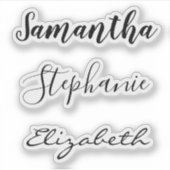 Sticker Ordinateur portable 3 Nom Isolé Tumbler Decal (Devant)