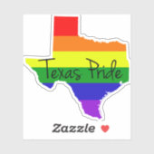 Sticker Ordinateur portable Arc-en-ciel Gay pride Texas (Feuille)