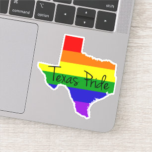 Sticker Ordinateur portable Arc-en-ciel Gay pride Texas