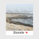 Sticker Ordinateur portable Morro Bay California Ocean Pho (Feuille)