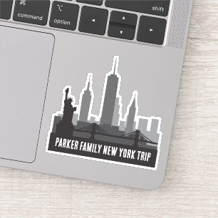 Sticker Ordinateur portable New York Trip Skyline personna