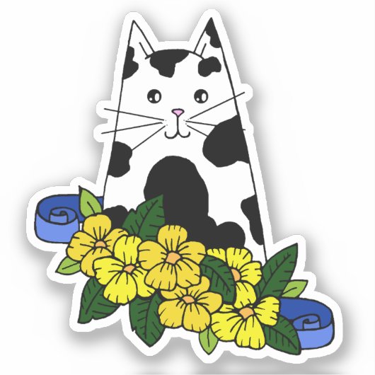 Sticker Ordinateur portable pour chat tacheté (Recto)