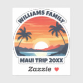 Sticker Ordinateur portable Tropical Sunrise Beach Trip So (Feuille)