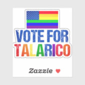 Sticker Ordinateur Talarico Rainbow Drapeau Américain (Feuille)