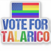 Sticker Ordinateur Talarico Rainbow Drapeau Américain (Devant)