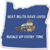 Sticker Oregon Beaver Trooper Ceintures de sécurité sauver (Devant)