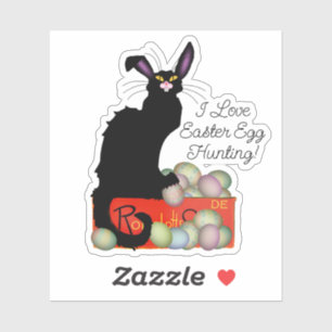 Sticker Oreilles de lapin de Pâques Le Chat Noir