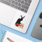 Sticker Oreilles de lapin de Pâques Le Chat Noir (Ordinateur portable avec iPhone)