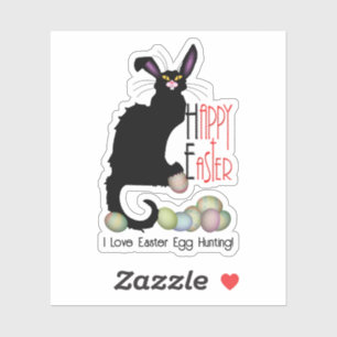 Sticker Oreilles de lapin de Pâques Le Chat Noir
