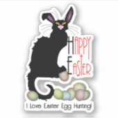 Sticker Oreilles de lapin de Pâques Le Chat Noir (Devant)