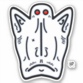 Sticker Oreilles rouges oreilles pointues créature semblab (Devant)