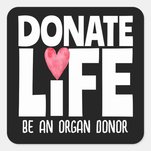 Sticker Orgaandonor Doneer Leven (Voorkant)