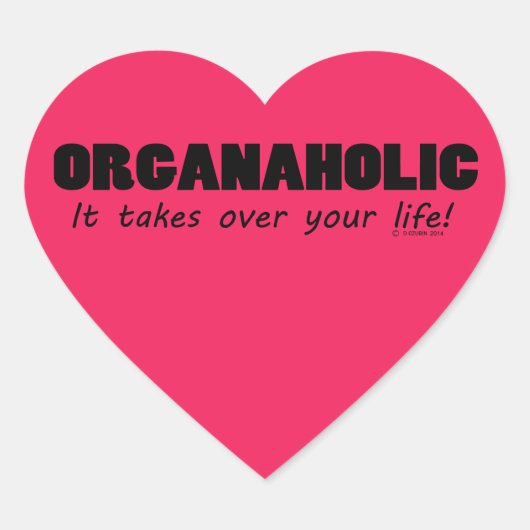 Sticker Organaholic Life Heart (Devant)