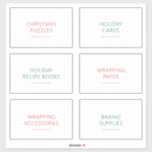 Sticker Organisation de vacances modifiable Jeu de Étiquet (Feuille)