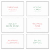 Sticker Organisation de vacances modifiable Jeu de Étiquet (Devant)