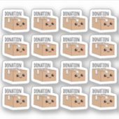 Sticker Organisme de bienfaisance Faire un don de boîte en (Devant)