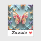 Sticker Origami papillon (Feuille)
