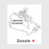 Sticker Origine du Labrador Retriever (Feuille)