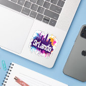 Sticker Orlando (Ordinateur portable avec iPhone)