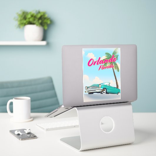 Sticker Orlando Floride (Ordinateur portable sur le bureau)