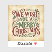 Sticker Ornamental Christmas Calligraphy (Feuille)