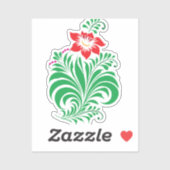 Sticker Ornamental Floral Flower Design – Elegant (Feuille)