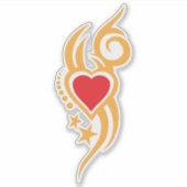 Sticker Ornamental Floral Heart Tattoo (Devant)