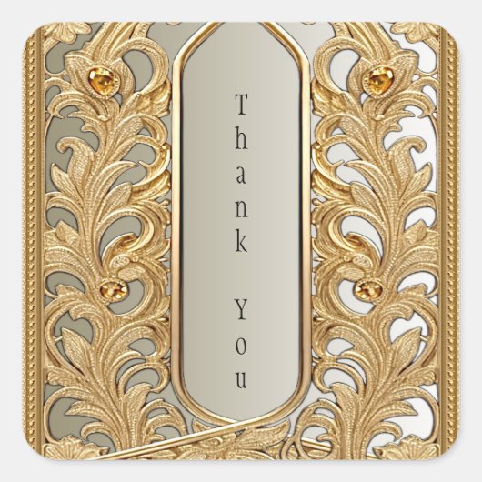 Sticker Ornate Or moderne (Devant)