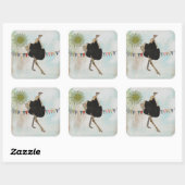 Sticker Ornate Ostrich Sunshine (Feuille)