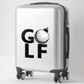 Sticker Ornement de golf de Noël (Sur valise)