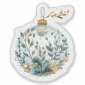 Sticker Ornement de vacances de verdure festive (Devant)