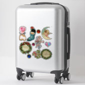Sticker Ornements de Noël, Anges, Bas, Gemmes (Sur valise)