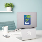 Sticker Oronsay Écosse carte de l'île  (Ordinateur portable sur le bureau)
