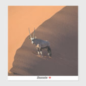 Sticker Oryx à la limite, Namibie (Feuille)