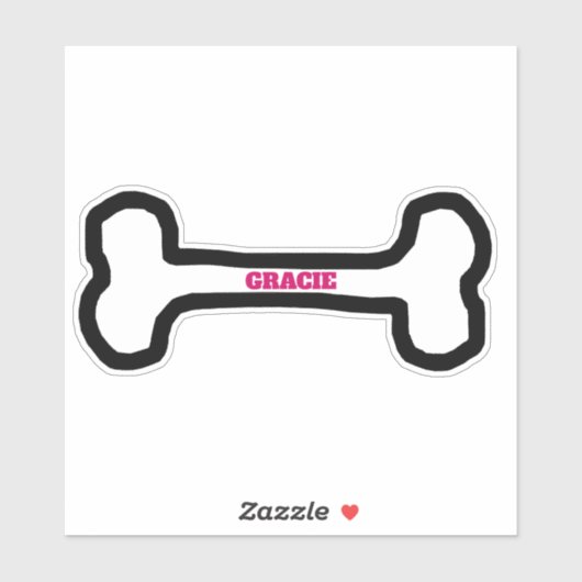 Sticker Os de chien mignon (Feuille)