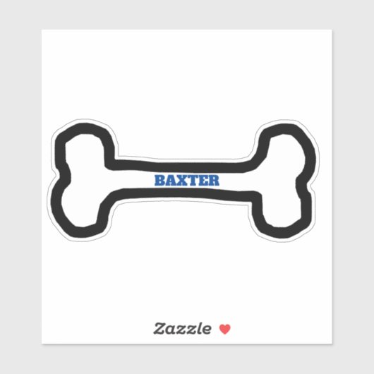 Sticker Os de chien mignon (Feuille)