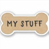Sticker Os de lait marron avec texte (Devant)