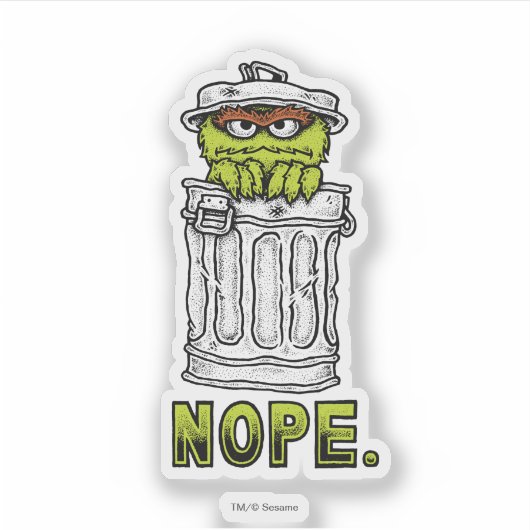 Sticker Oscar le Grouch - Non. (Devant)