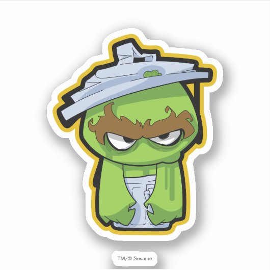Sticker Oscar le Grouch Zombie (Devant)