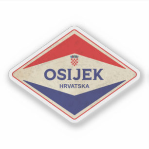 Sticker Osijek Croatie Vintage