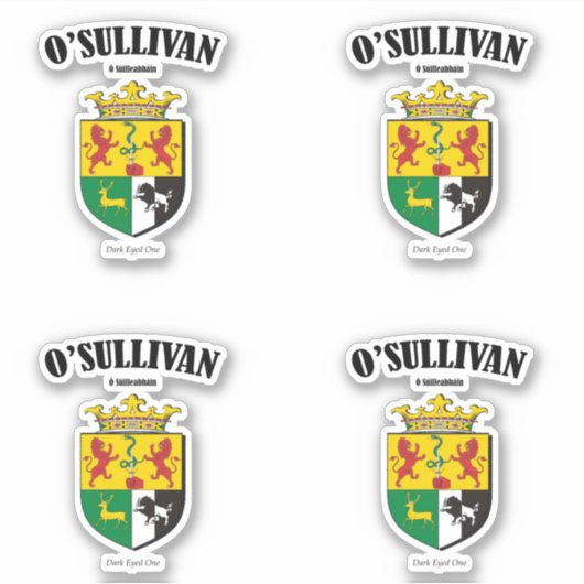 Sticker O'Sullivan Crest Traduction et signification irlan (Devant)