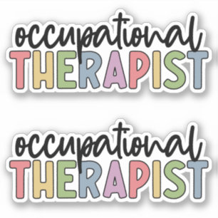 Sticker OT ergothérapeute coloré
