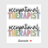 Sticker OT ergothérapeute coloré (Feuille)
