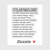 Sticker Otolaryngologue (Feuille)