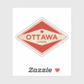 Sticker Ottawa Canada Vintage (Feuille)
