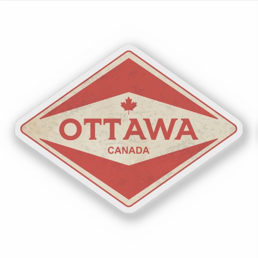 Sticker Ottawa Canada Vintage (Devant)