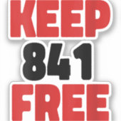 Sticker Otter 841 Surf 841Keep 841 Free California Otte (Recto)